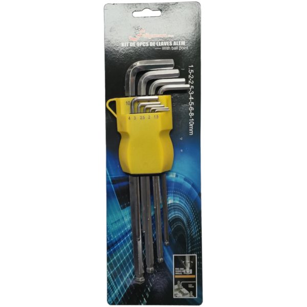 Juego Llaves Allen 9 Piezas