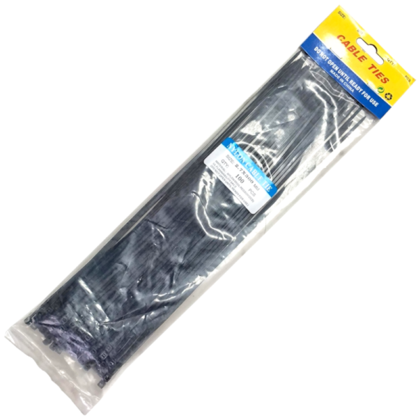 Bolsa Precintos De Nylon Negro 2.7 X 300mm