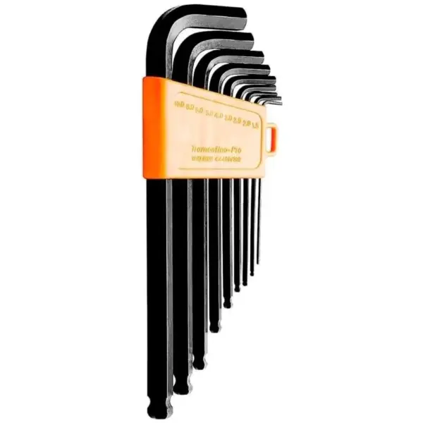 Juego De Llaves Allen 9 Piezas Metricas Tramontina Pro Largas