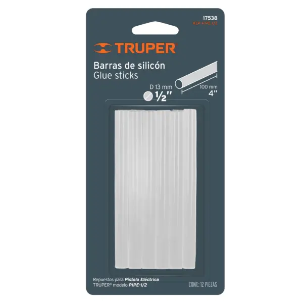 Barras De Silicona X12 Unidades TRUPER 17538