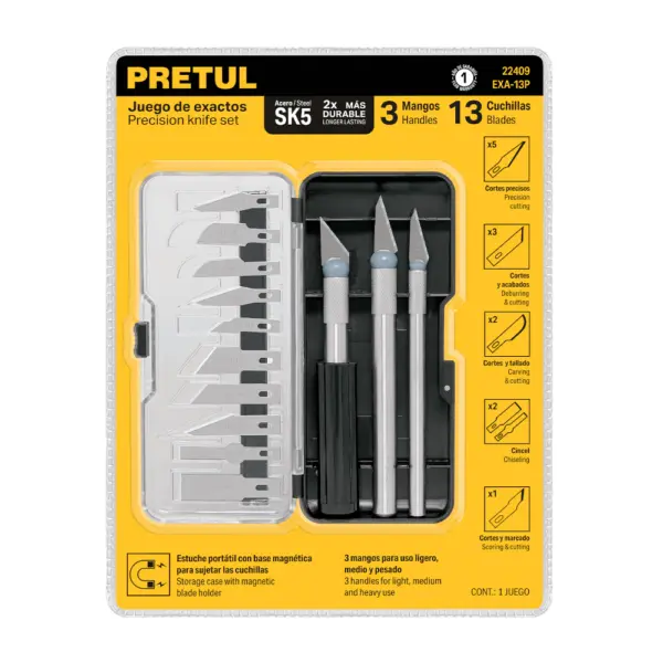 Cutter Bisturi Con 13 Cuchillas PRETUL