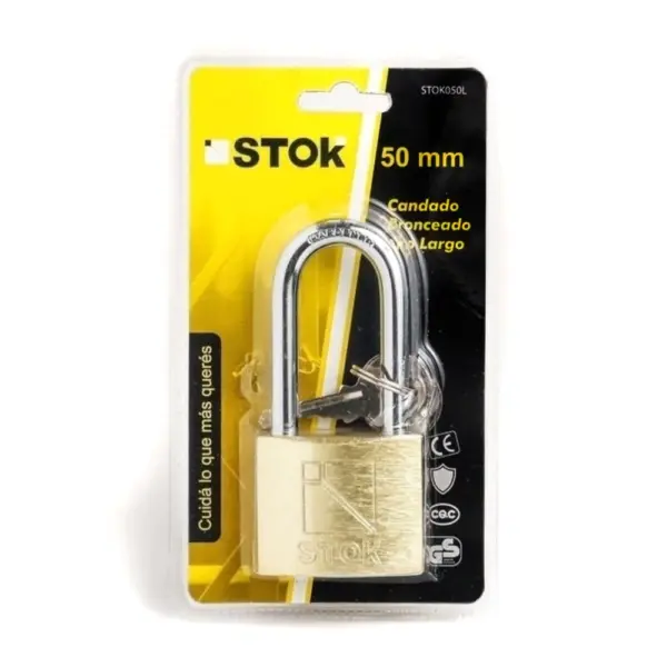 Candado Aro Largo Bronceado 50mm STOK