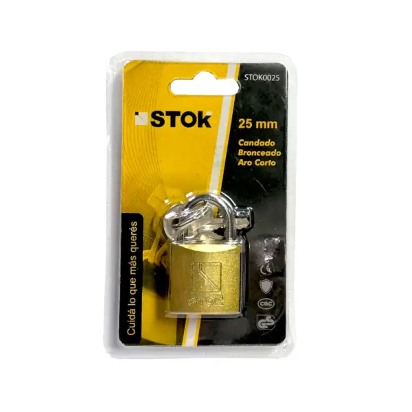 Candado Bronceado 25mm STOK