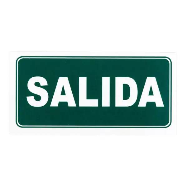 Cartel Salida 30 X 15Cm