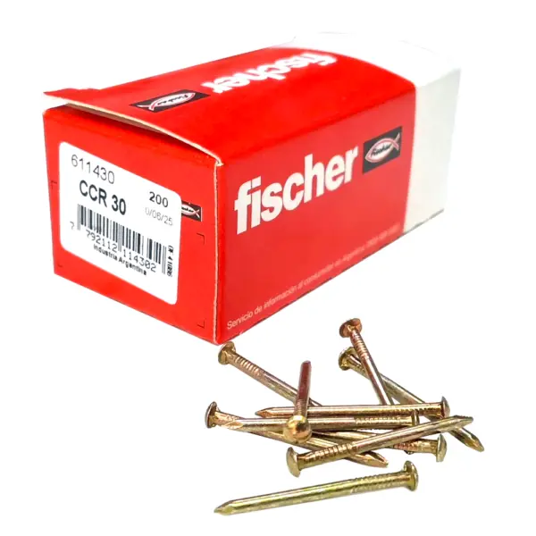 Clavo Cabeza Redonda FISCHER Ccr30 X 200 Unidades