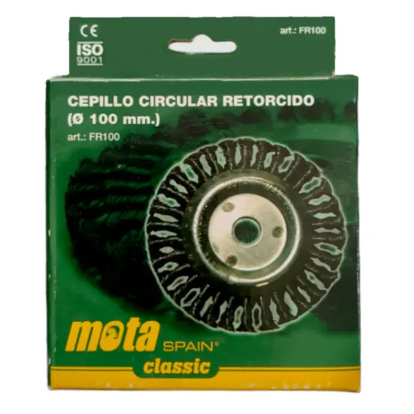 Cepillo De Acero Retorcido MOTA 200 x 22.2mm FR200