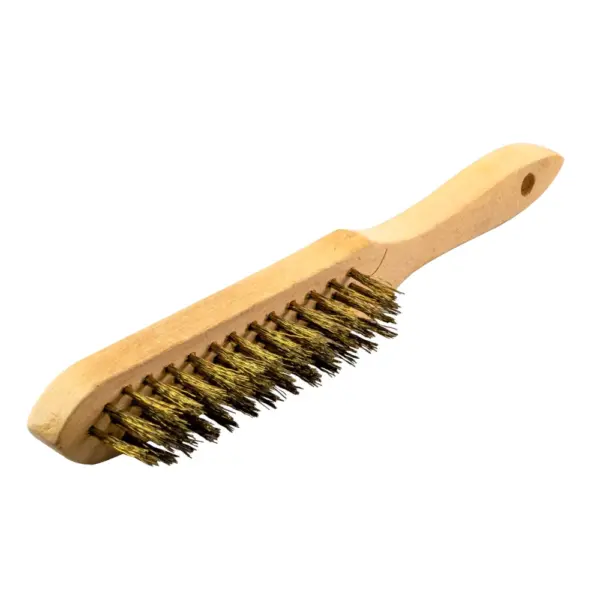 Cepillo Metalico Bronceado Mango Madera