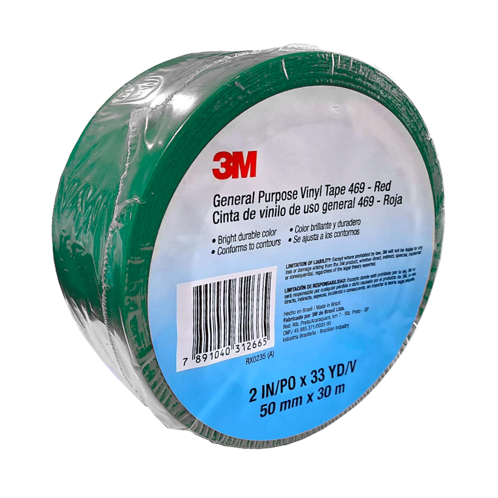 Cinta Demarcatoria Señalizacion 469 Verde 3M 50mm X 30mts