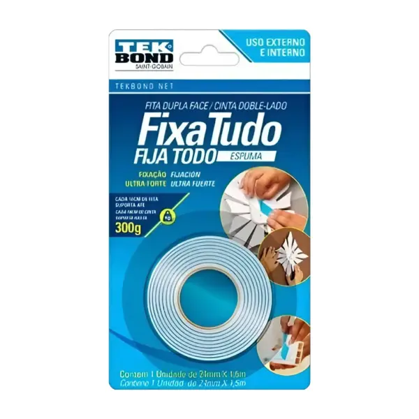 Cinta Doble Faz TEKBOND 12mm X 1.5Mts Int.