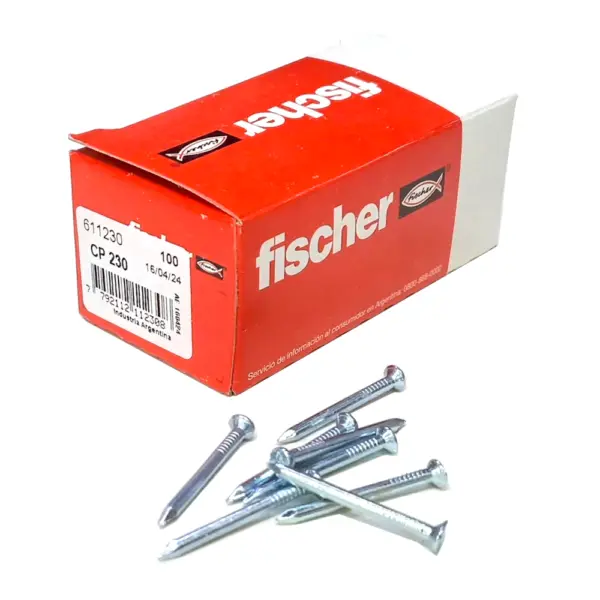 Clavo De Acero FISCHER Cp230 X 100 Unidades