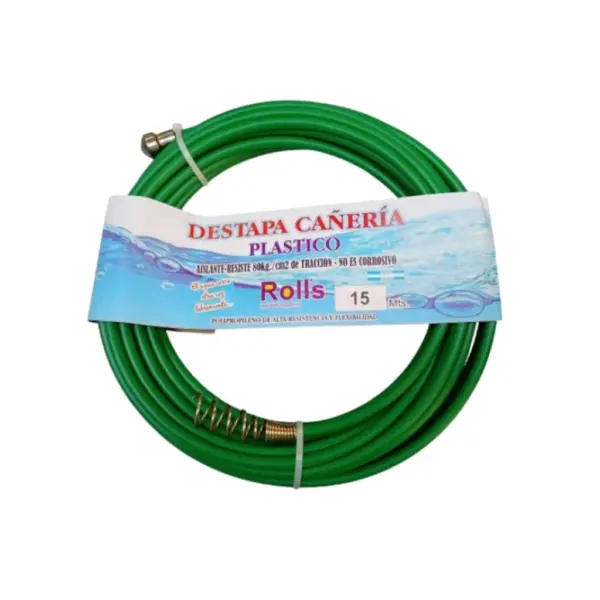 Cinta Destapa Cañeria 10mts Verde EL ABUELO