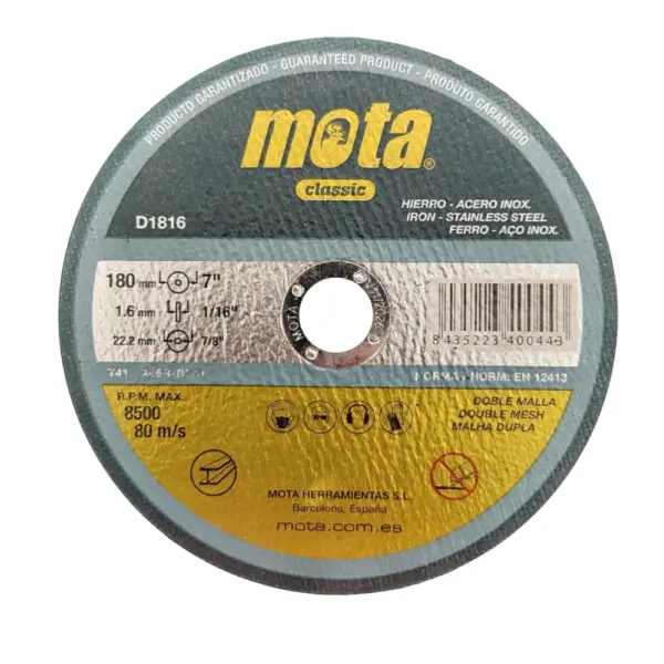 Disco De Corte MOTA D1816 180 X 1.6mm