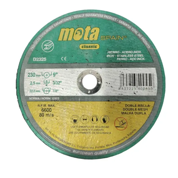 Disco De Corte MOTA D2325 230 X 2.5mm