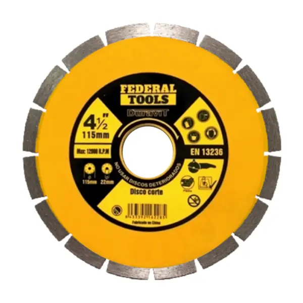 Disco Diamantado Segmentado FEDERAL TOOLS 115mm