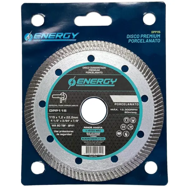 Disco Diamantado Turbo Fino ENERGY Ddt115