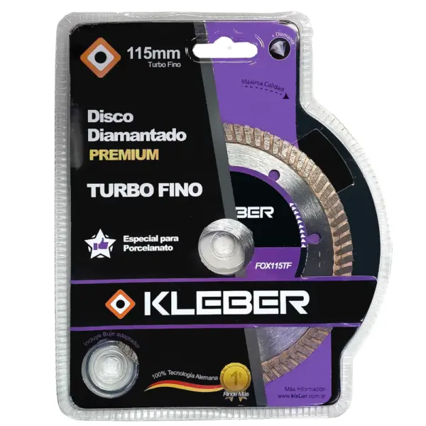 Disco Diamantado Turbo Fino 115mm KLEBER Porcelanato