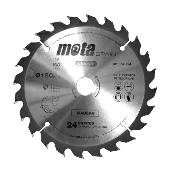 Disco Sierra Circular MOTA 180mm 24 Dientes