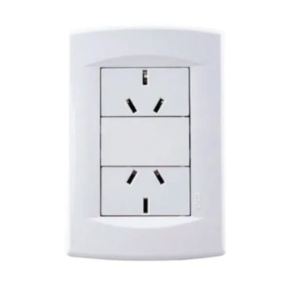 Llave De Luz Armada 2 Tomas 10A SICA Blanca