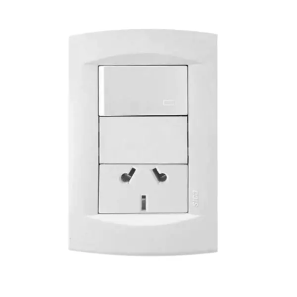 Llave De Luz Armada 1 Toma + 1 Llave 10A SICA Blanca