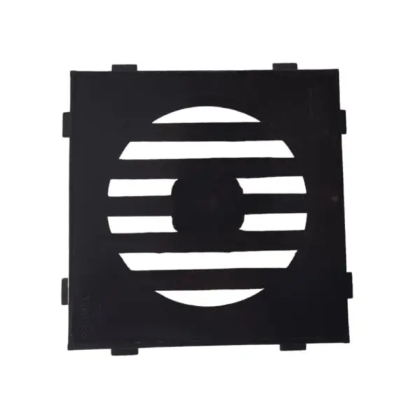 Rejilla Plastica Con Marco 20 X 20cm Negro INDALO