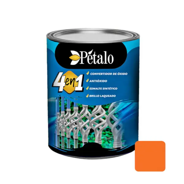 Esmalte Sintetico Petalo 4 En 1 Naranja 1Lt