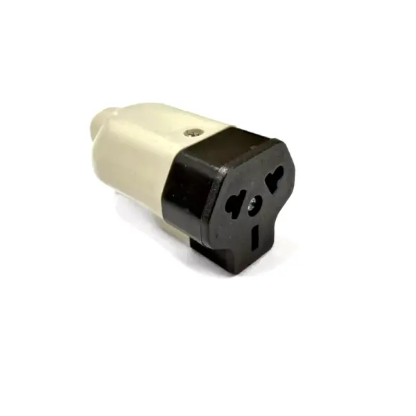 Ficha Axial Hembra 10A P/Alargador 3 Patas Blanco