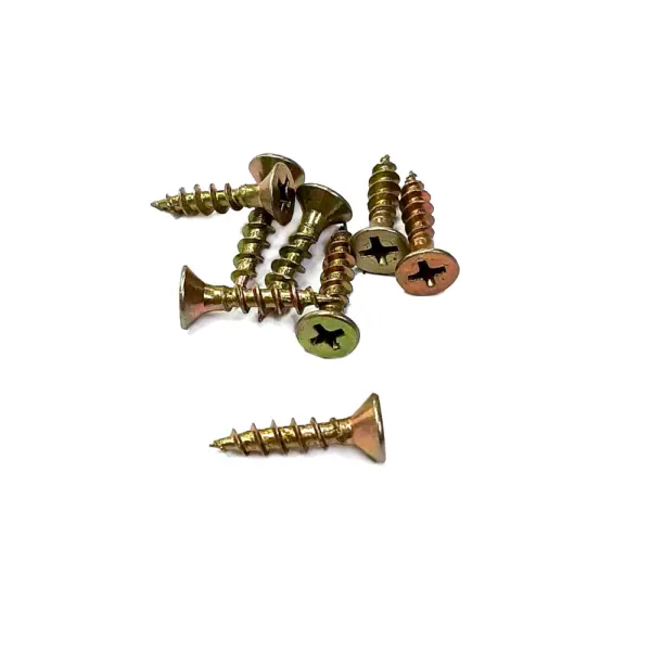 Tornillo Para Madera 4.5 X 20mm Dorado Philips