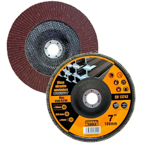 Disco Flap 180mm Grano 100 FEDERAL TOOLS