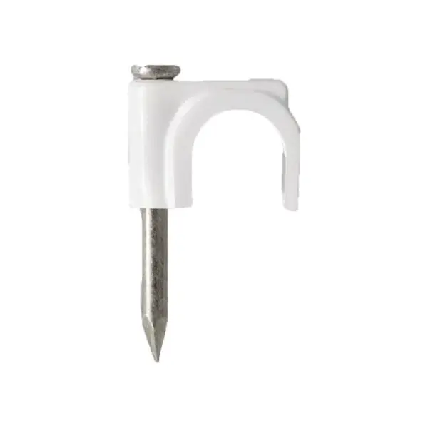 Grampa Para Cable Coaxil N°6 Blanca