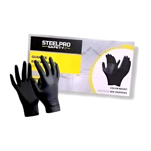 Par Guante De Nitrilo Descartable Talle 9 STEEL PRO