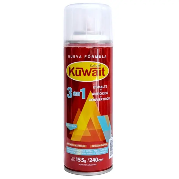 Pintura En Aerosol KUWAIT 240cc Negro Mate