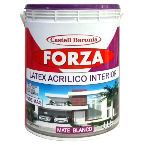 Latex Interior Blanco 4L FORZA Obra
