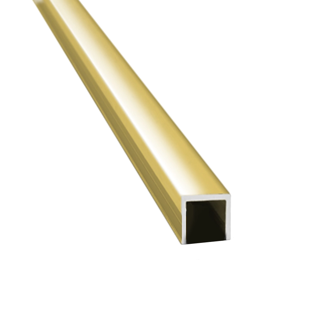 Listello Cuadrado Aluminio Oro Mate ATRIM 2.5mts 1432