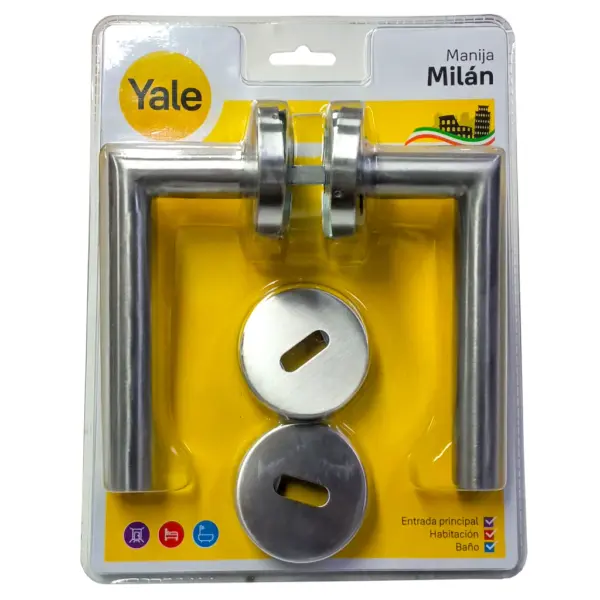 Manija Picaporte YALE Milan Plata