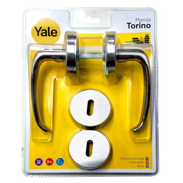 Manija Picaporte YALE Torino Plata