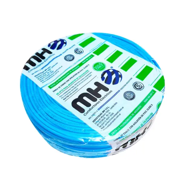 Bobina Cable Unipolar 2.5mm 100Mts MH Celeste