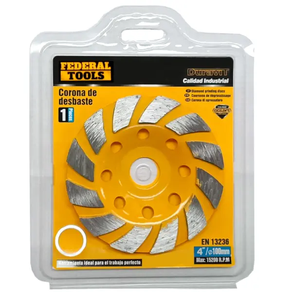 Muela Disco Desbaste Hormigon 100mm FEDERAL TOOLS