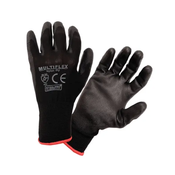 Guante Multiflex Nylon Pu10 Negro STEEL PRO