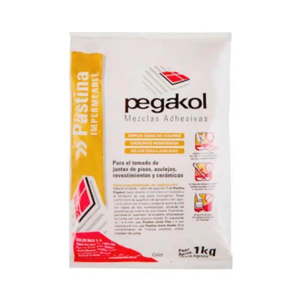 Pastina Impermeable PEGAKOL Color Negro 1Kg