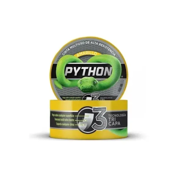 Cinta Duct Tape Python 48mm 9Mts Amarilla