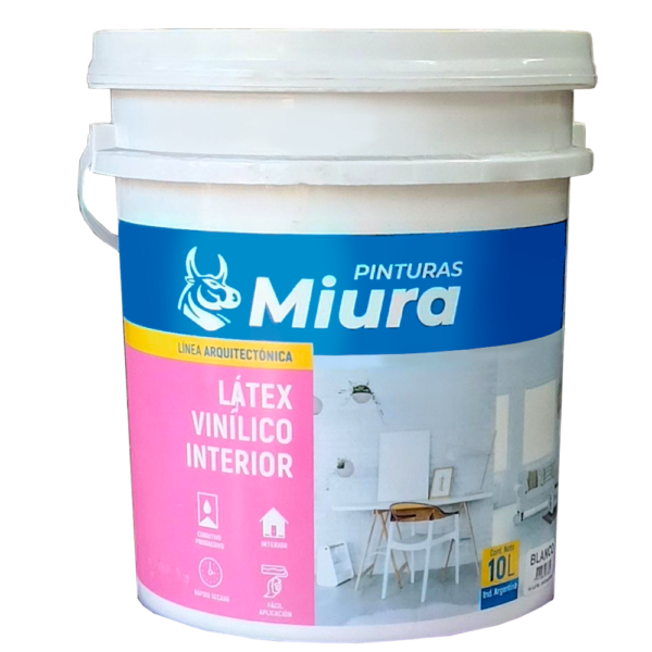 Pintura Latex Vinilico MIURA Interior 10L