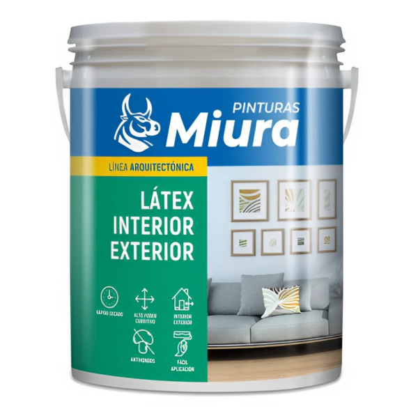 Pintura Latex MIURA Interior Exterior 4L