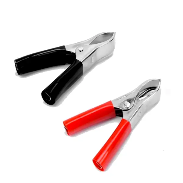 Pinzas Cocodrilo Aislada Para Batería x2
