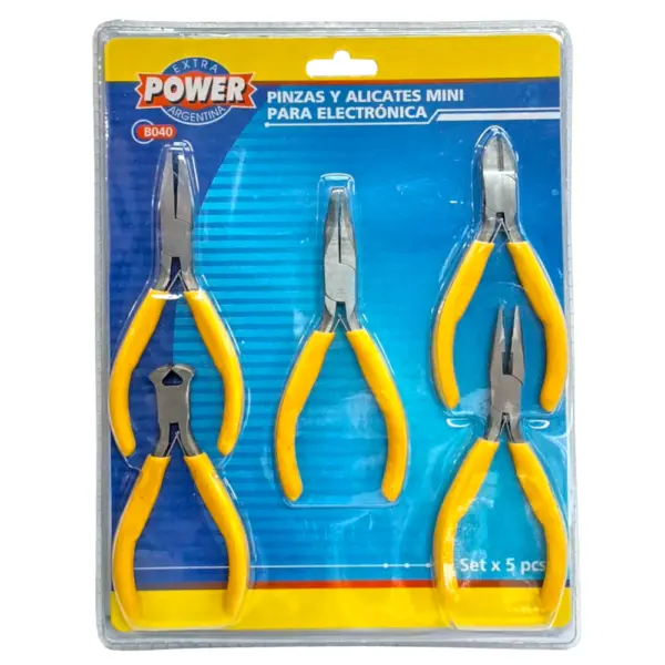 Kit Pinzas Alicates EXTRA POWER 5 Piezas