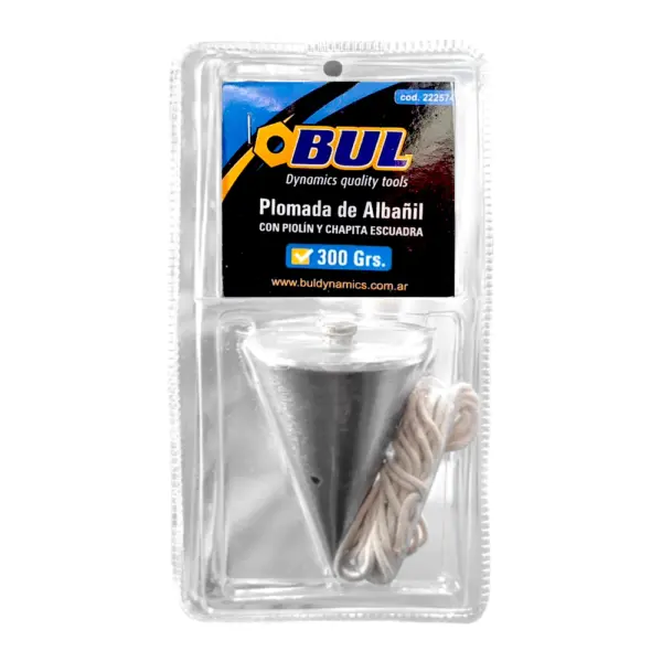 Plomada De Albañil Con Hilo 300Grs BUL TOOLS