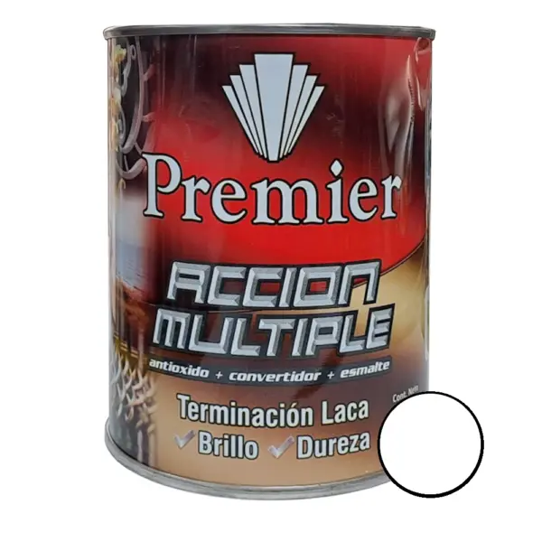 Esmalte Sintetico Blanco Mate PREMIER Triple Accion X 1L