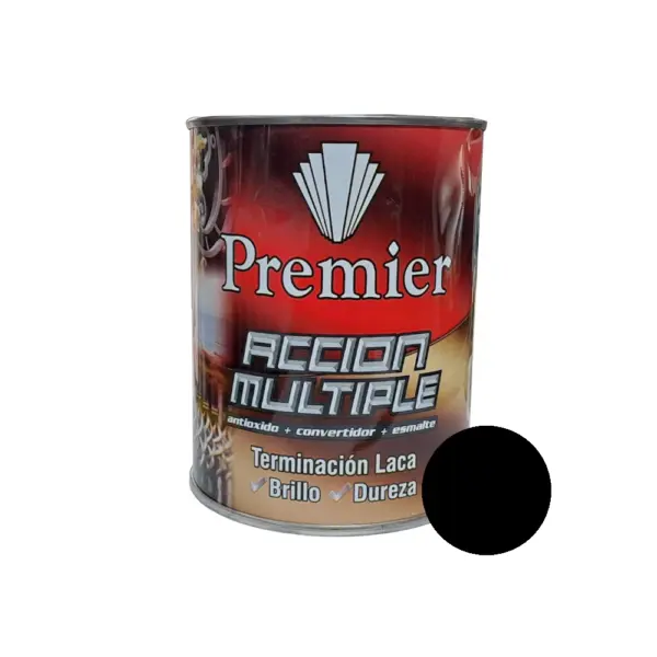 Esmalte Sintetico Negro Satinado PREMIER Triple Accion X 250Cc