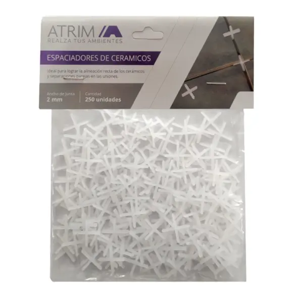 Bolsa De Espaciadores Para Ceramico 2mm 250 Unidades