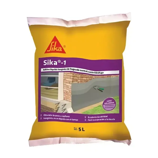 Hidrofugo Liquido SIKA 1 Sachet 5L