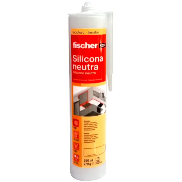 Silicona Neutra FISCHER Transparente 260ml